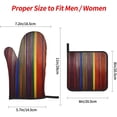 thumbnail image 3 of Colorful Brick Print Oven Mitts and Pot Holders Sets 4 Piece Set Kitchen Women Men Cooking Baking Microwave Heat Resistant, 3 of 6