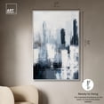 thumbnail image 5 of Grey Matter Canvas Blue Abstract Art by Art Remedy, White Frame, 36" x 54", 5 of 7
