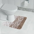 thumbnail image 5 of Btomtd 16"x20" U-Shaped Bath Rug and Toilet Floor Mat, Microfiber Plush Absorbent Non-Slip Bathroom Rugs, Machine Washable Fast Dry Doormat for Bathroom Floor, Brown, 5 of 7