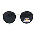 thumbnail image 1 of Polarized Round Womens Mod Elegant Double Rim Retro Sunglasses Black Gold Black, 1 of 4