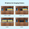 thumbnail image 3 of Ktaxon Wood 2-Drawer File Cabinet Office Filing Organizer for Home Office, Filing Cabinet Nightstand for Letter Legal A4 Size File Folder Storage, Brown, 3 of 8