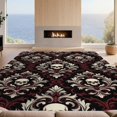thumbnail image 2 of Design&I 8'x10' Washable Area Rug Halloween Vintage Skull Damask Ornamental Symmetrical Large Border for Dining Room, Office, Lounge, Snag-Free, 2 of 7