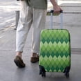 thumbnail image 3 of Green Argyle Pattern Luggage Cover Fashion Suitcase Cover Baggage Covers Fit 25-28 Inch Luggage (Go Travel), 3 of 5