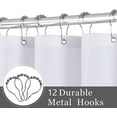 thumbnail image 4 of Gray Shower Curtain Light Grey Bath Shower Curtain Grey Shower Curtain Set Gray Shower Curtains for Bathroom Grey and White Ombre Shower Curtain Modern Bathroom Silver Grey Inspiration 72x72 Inch, 4 of 5
