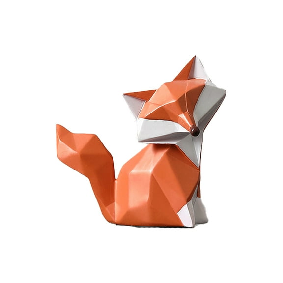 1Pcs Resin Fox Baby Figurines Embellished Statue Home Decor Mini Fox Ornaments