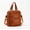 Brown, variant on PU Leather Travel Backpack Purse,3-in-1 Fashion Vintage Coffee Handbag Shoulder Bag with 2 Side Pockets, Vegan Leather Daypack with Strap for Work Travel Commute College Daily Use