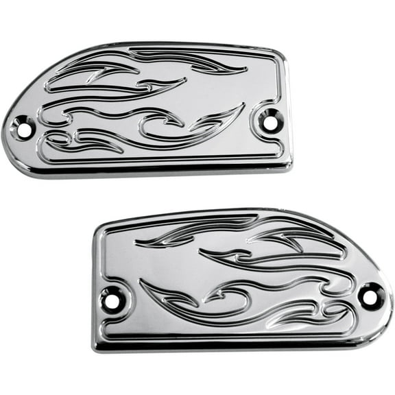 Baron Chrome Flame Master Cylinder Covers (BA-7629-03)