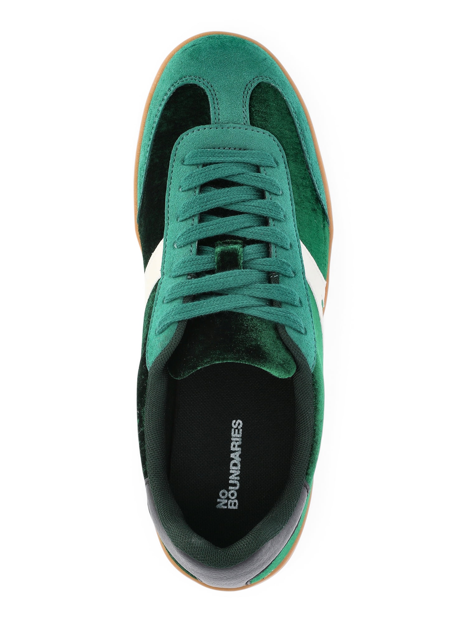 No Boundaries Velvet and Faux Suede Gum Sole Sneakers, Women's