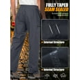 thumbnail image 6 of POENTAB Men's Rain Pants Waterproof Lightweight Windproof Rain Over Work Pant Hiking Fishing Outdoor Trousers with Zipper Pockets, 6 of 10