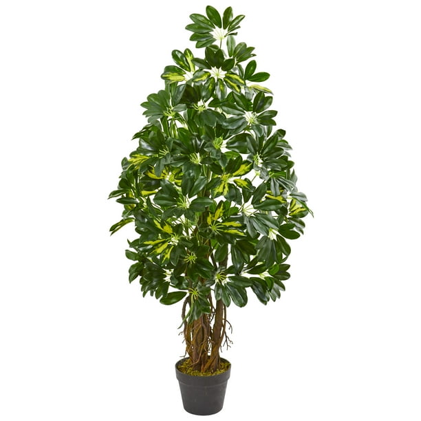 Nearly Natural 4Ft. Schefflera Artificial Tree Walmart