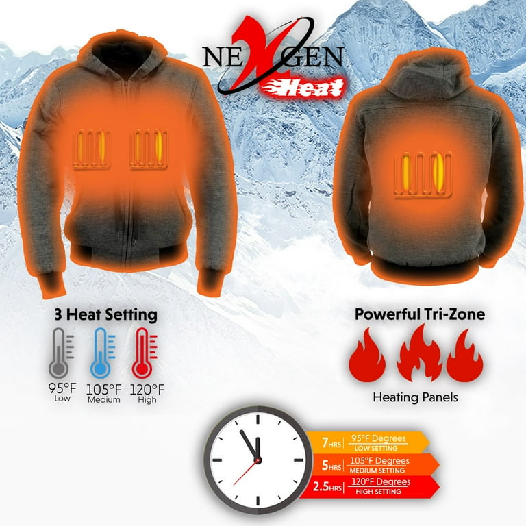 NexGen 7.4V Women's Heated Hoodie with Front & Back Heating