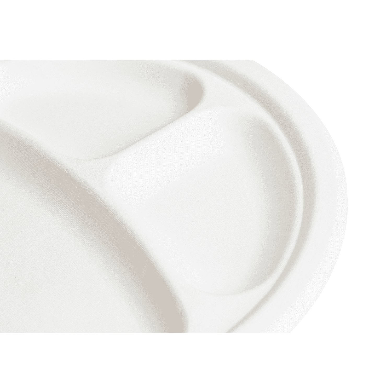 Karat Earth 3 Compartments, 9" Paper Plates, Molded Fiber, 500 Count (10 Pack)