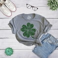 thumbnail image 5 of Womens Buffalo Plaid Shamrock T Shirt Funny Saint Patricks Day Lucky Green Tee Womens Graphic Tees, 5 of 8