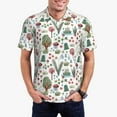 thumbnail image 3 of Balery Frog and Forest Plants Printed Men’s Short Sleeve Polo Shirt, Midweight Men's Shirt,Golf Polo shirts -XX-Large, 3 of 9