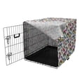 thumbnail image 3 of Sea Animals Dog Crate Cover, Pattern Penguins in Colorful Hats and Scarfs Cold Winter Fun Art, Easy to Use Pet Kennel Cover Small Dogs Puppies Kittens, 7 Sizes, Multicolor, by Ambesonne, 3 of 6