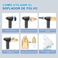 thumbnail image 3 of Soplador de Aire Recargable Plumero de Aire Eléctrico 2 en 1 para Limpiar Ordenadores y Aparatos Ele, 3 of 8