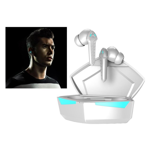 Écouteurs de Jeu bluetooth 5.0 Véritablement Sans Fil pour Course s Blanc