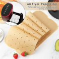 thumbnail image 3 of 100pcs Sheet Air Fryer Paper Liner Rectangle Paper Baking Parchment Paper Mats, 3 of 3