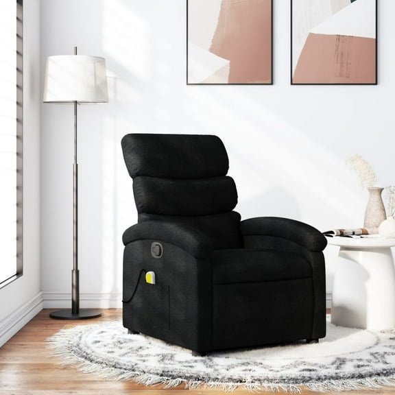 vidaXL Massage Recliner Chair Black