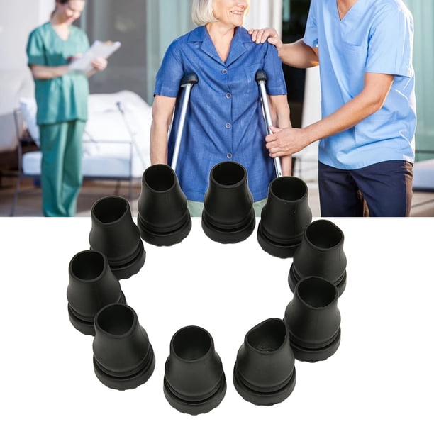 Muleta 10 Uds. Puntas De Muleta Antideslizantes De PVC, Tapa De Repuesto Para Andador, Silla De Baño, 22mm