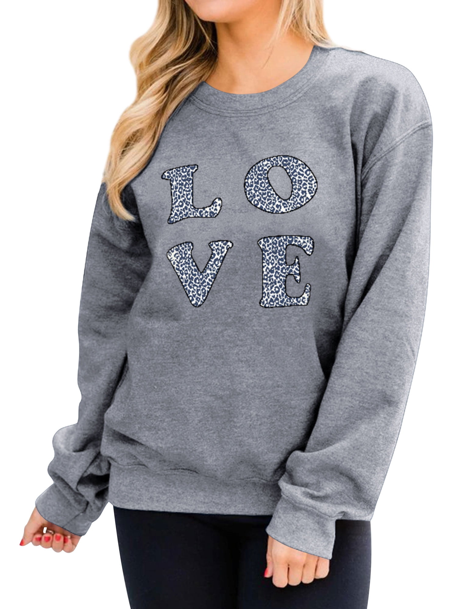 white crew neck sweatshirt walmart