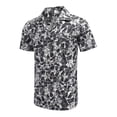 thumbnail image 3 of COOFANDY Mens Hawaiian Shirt Short Sleeve Buttoon Down Shirts Casual Tropical Floral Summer Linen Shirts Black Floral XXL, 3 of 5