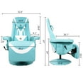 thumbnail image 5 of G-ROCKER Queen Throne Video Gaming Chair Ergonomic Recliner Racing Chair, High Back Swivel Chair with Footrest and Adjustable Backrest, Lumbar Support, Headrest and Cupholders, Cyan White, 5 of 6