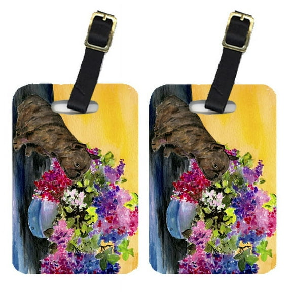 Pair of 2 French Bulldog Luggage Tags