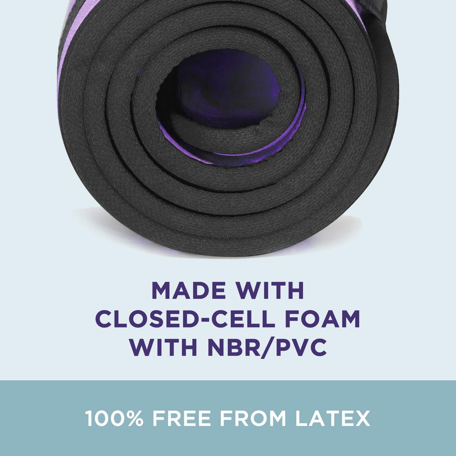 PurAthletics Tapis D'Exercice & De Pilates 1cm avec Bordure