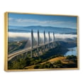 thumbnail image 3 of Designart "Viaduct Bridge Sunrise in Italy with Blue Tones I" Extra Large Architecture Framed Wall Art - Traditional Blue Bridges Entryway Framed Wall Art, 3 of 7