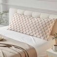 thumbnail image 4 of Orange Floral Body Pillow Cover 20 x 54 Inch Decorative Pillow Cover Rustic Leaves Flowers Country Botantical Lumbar Pillowcase Seasonal Rectangle Cushion Case for Couch Sofa Bed Living Room, 4 of 9