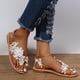 thumbnail image 5 of Sandalias romanas cómodas con punta abierta y flores de encaje para mujer de verano Wmkox8yii  nm5362, 5 of 7
