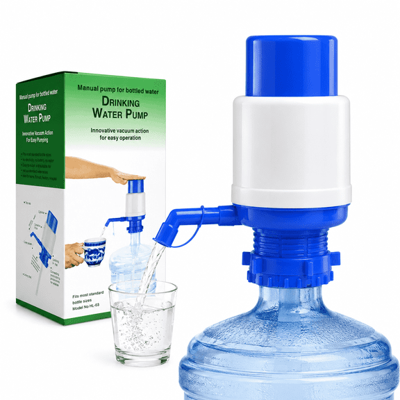 Generic Manual Drinking Water Pump, Hand Press Water Dispenser for 5 Gallon Bottles, Portable Bottled Water Pump for Home Office Camping