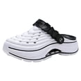 thumbnail image 2 of Men's Hollow Out Adjustable Strap Platform Clogs Breathable Slip On Outdoor Sandals Lightweight Summer Beach Walking Casual Shoes Summer Slippers Athletic, 2 of 6