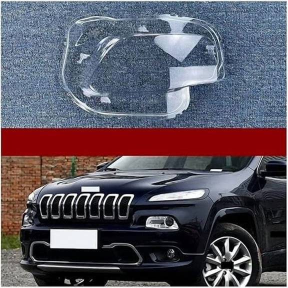 Applicable to Headlight Lens Shell Headlamp Cover Transparent Glass Lampshade Lamp Housing Head Lights Shade Compatible For Jeep Cherokee 2014-2018(Right)