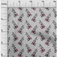 thumbnail image 1 of oneOone Polyester Lycra Light Gray Fabric Leaves & Floral Block Fabric For Sewing Printed Craft Fabric By The Yard 56 Inch Wide, 1 of 4