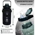 thumbnail image 3 of 64 oz Water Bottle with Straw Sleeve & Strap Motivational BPA Free Half Gallon Water Jug with Handle for Gym Women Men Aesthetic Water Bottle with Strap Star Sign, 3 of 6