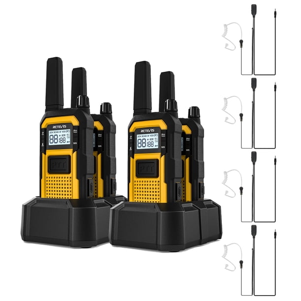 Walkie Talkies Retevis RB48, radios bidireccionales impermeables, paquete de 4 unidades