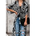 thumbnail image 1 of Women's Black Printed Duster Kimono, 1 of 7
