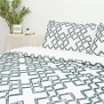thumbnail image 7 of Queen Size Duvet Cover, Soft, Breathable 3 Pieces Bedding Set with Zipper Closure, 8 Corner Ties, 2 Pillow Shams, 1 Duvet Cover for All Seasons (Queen, 90X90 Inches, White & Green-No Comforter), 7 of 7