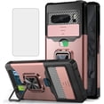 thumbnail image 1 of KOMI Design for Google Pixel 8 Pro Phone Case with Screen Protector Card Holder Stand Kickstand Heavy Duty Shockproof Hybrid Rugged Drop Protective Cover for pixel8pro 8pro Women 6.7 inch Rose Gold, 1 of 5