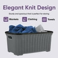thumbnail image 6 of Superio 50L Knit Laundry Basket with Cut-Out Handles - Onyx Grey (2 Pack), 6 of 9