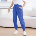 thumbnail image 3 of Delliss Girls' Trendy Fleece Solid Color Jogger Pants With Pocket Dark Blue 9 Years, 3 of 4