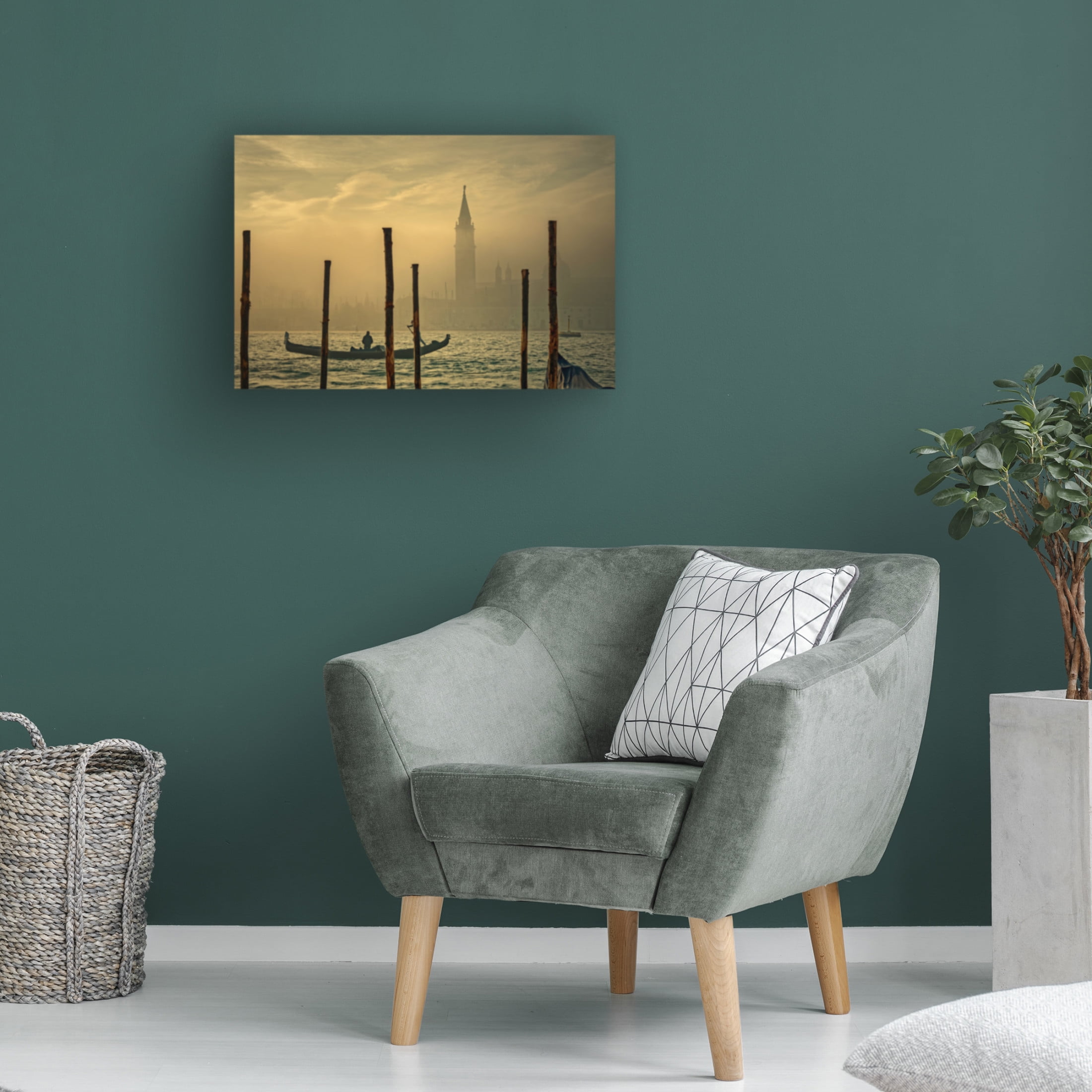 Trademark Fine Art Isabelle DUPONT Gondola In The Mist Canvas Wall Art