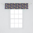 thumbnail image 2 of Ambesonne Garden Window Valance, Night Blue Backdrop with Floral Pattern Hand Drawn Yellow Blooms and Water Drops, Curtain Valance for Kitchen Bedroom Decor with Rod Pocket, 54" X 12", Multicolor, 2 of 3