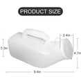 thumbnail image 2 of 1200ml Urinals for Men Thick Firm Portable Urinal, Urine Collection for Hospital, Incontinence, Elderly, Travel Bottle and Emergency (White + Green) 2 Packs, 2 of 7