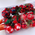 thumbnail image 5 of Bola de tela hecha a mano para Navidad, rejilla decorativa hecha a mano, colgante para árbol de Navidad, 5 of 5