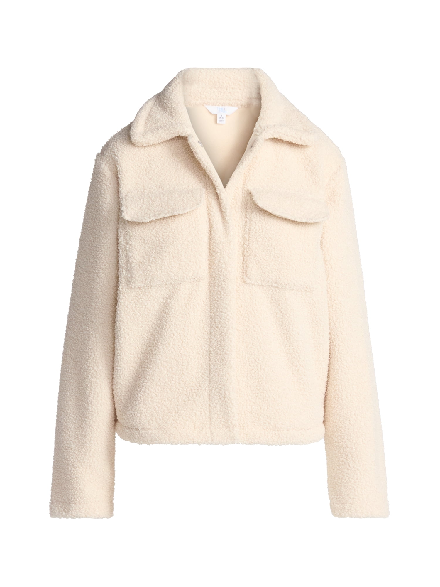Time and Tru Women's Boucle Trucker Jacket, Midweight, Sizes XS-2X