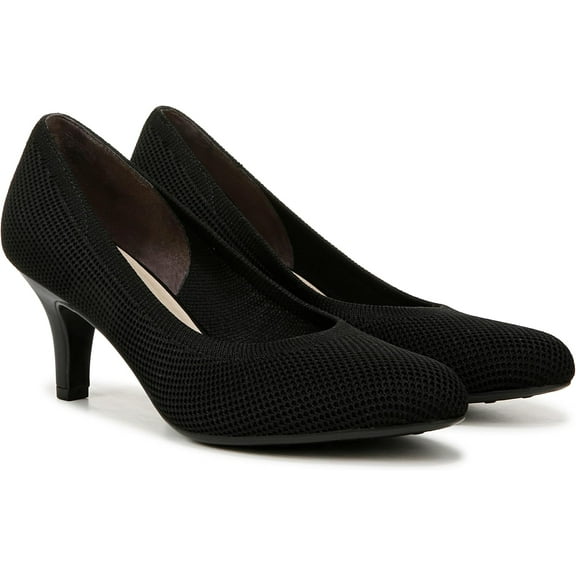 LifeStride Women's Parigi Dress Pump Black Fly Knit 11M