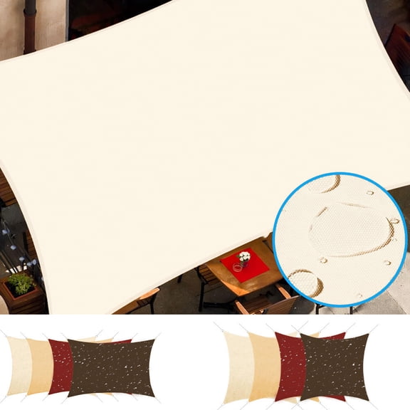 ASTRAEA 12'x12' Waterproof Sun Shade Sails, Square Canopy Effectively 95% UV Block for Outdoor Activies Backyard Patio, Cream